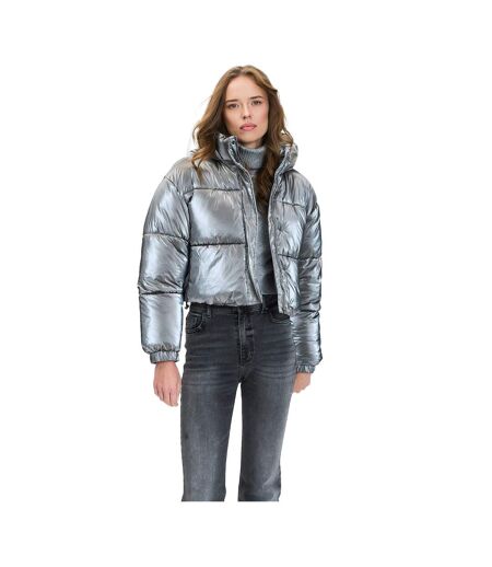 Doudoune Matelassée Motif/style Métallisé Femme Gris Minoti