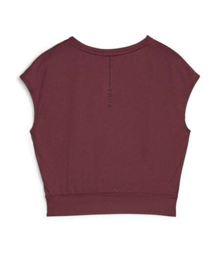 T-shirt Bordeaux Femme Puma Stud Yog - L