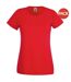 Ladies/womens lady-fit valueweight short sleeve t-shirt pack red Fruit of the Loom