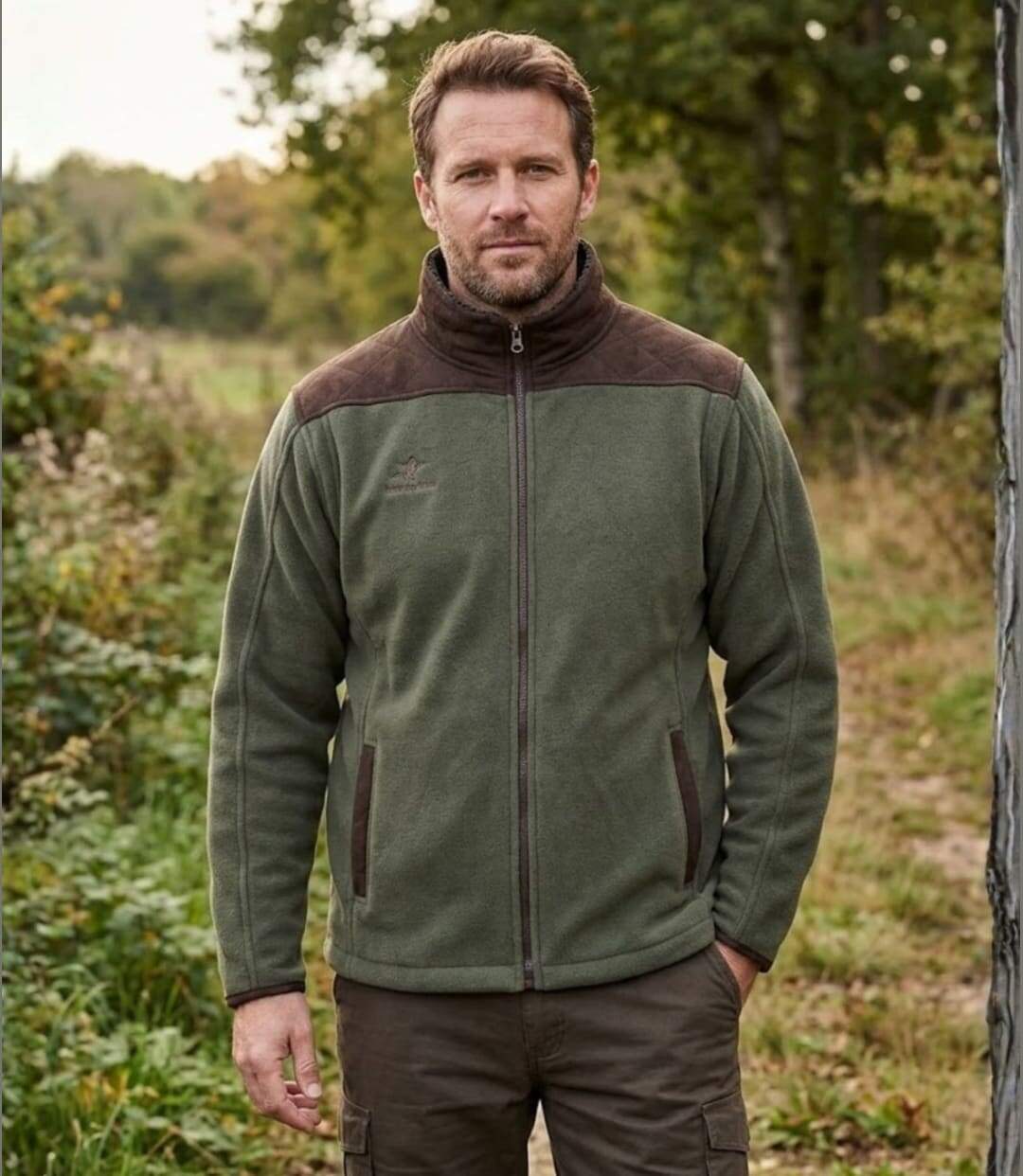 WINCHESTER JULIUS1 — Veste polaire vert : isolation sherpa et finitions suédine-5