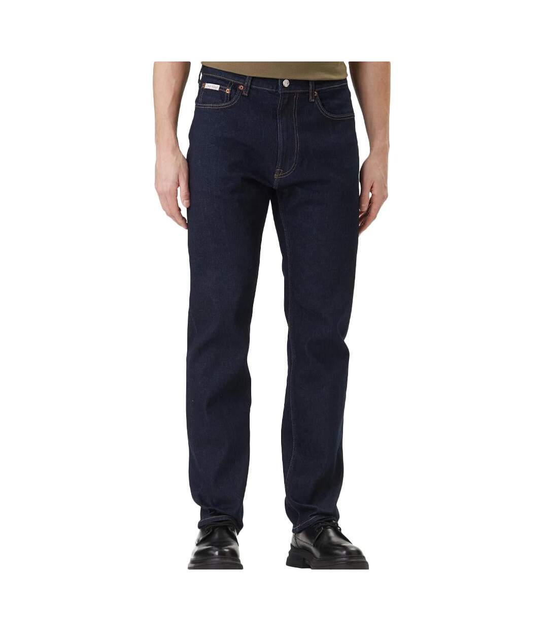 Jean slim bleu foncé homme calvin klein jeans standard-1