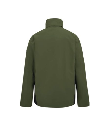 Mens Matt Ii Waterproof Jacket Dark Khaki Black Regatta