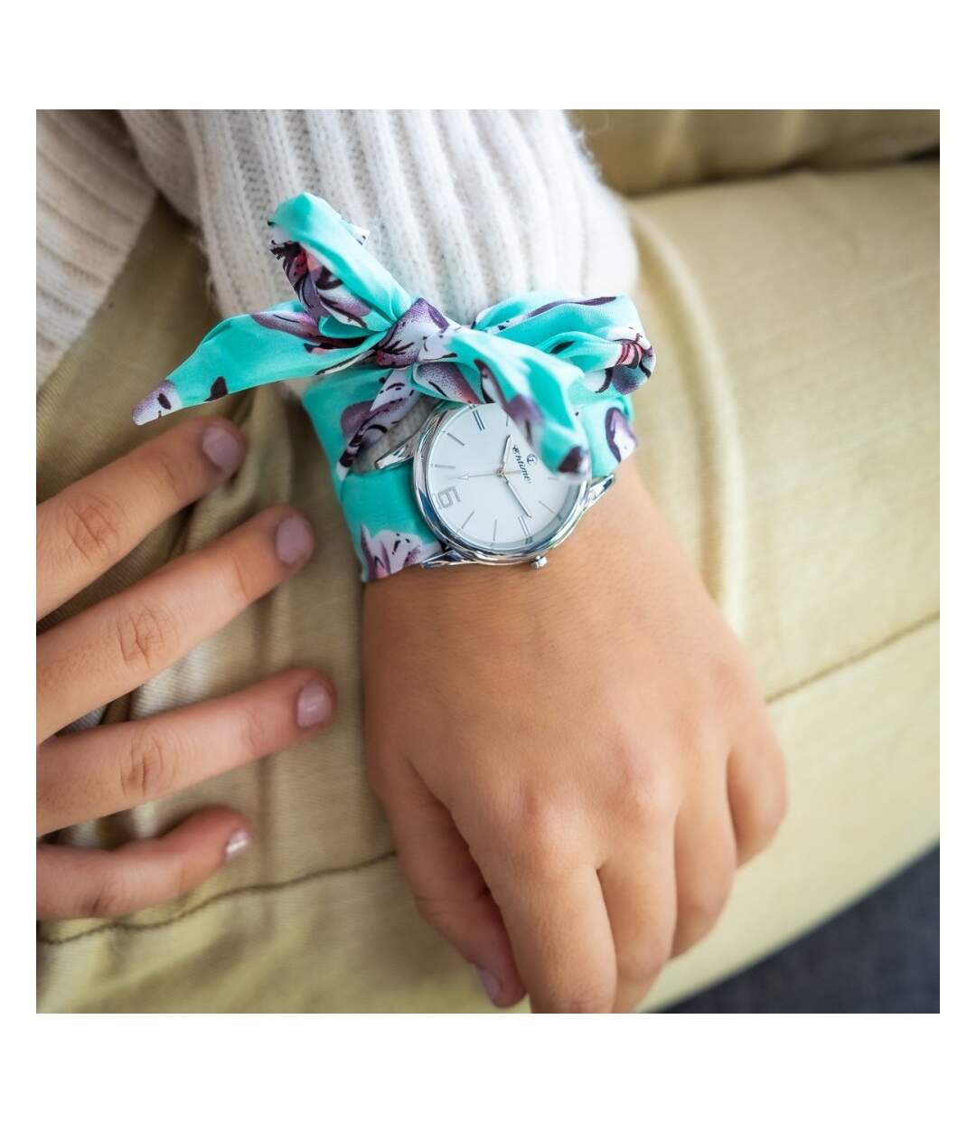 Montre de Femme Bracelet Foulard CHTIME-2