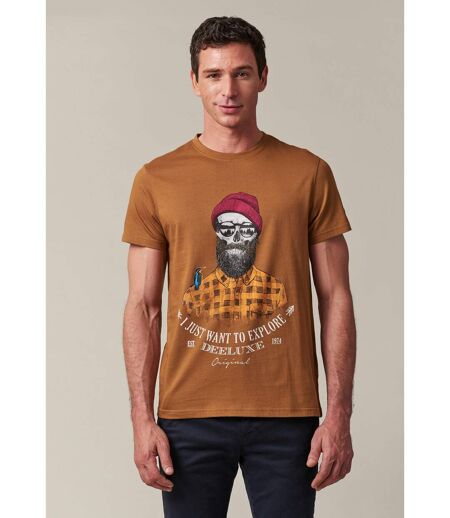 T-Shirt col rond avec tête de mort esprit bucheron TELLSON