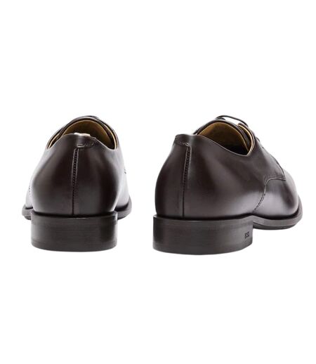 Mens Colby Leather Derby Shoes Dark Brown Boss