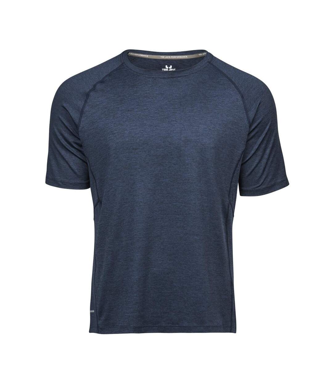 T-shirt À Manches Courtes Homme Bleu Marine Chiné Tee Jays-1