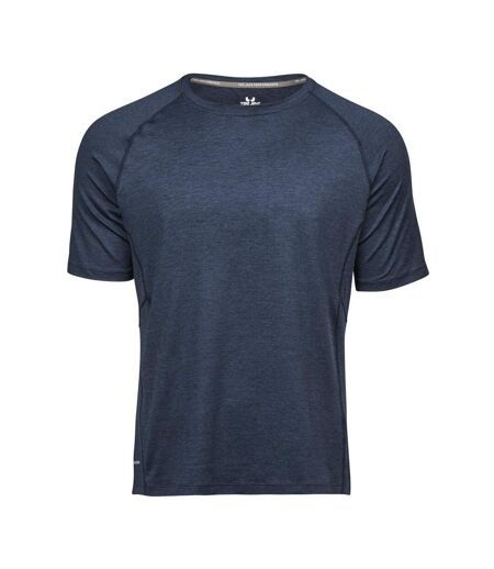 T-shirt À Manches Courtes Homme Bleu Marine Chiné Tee Jays