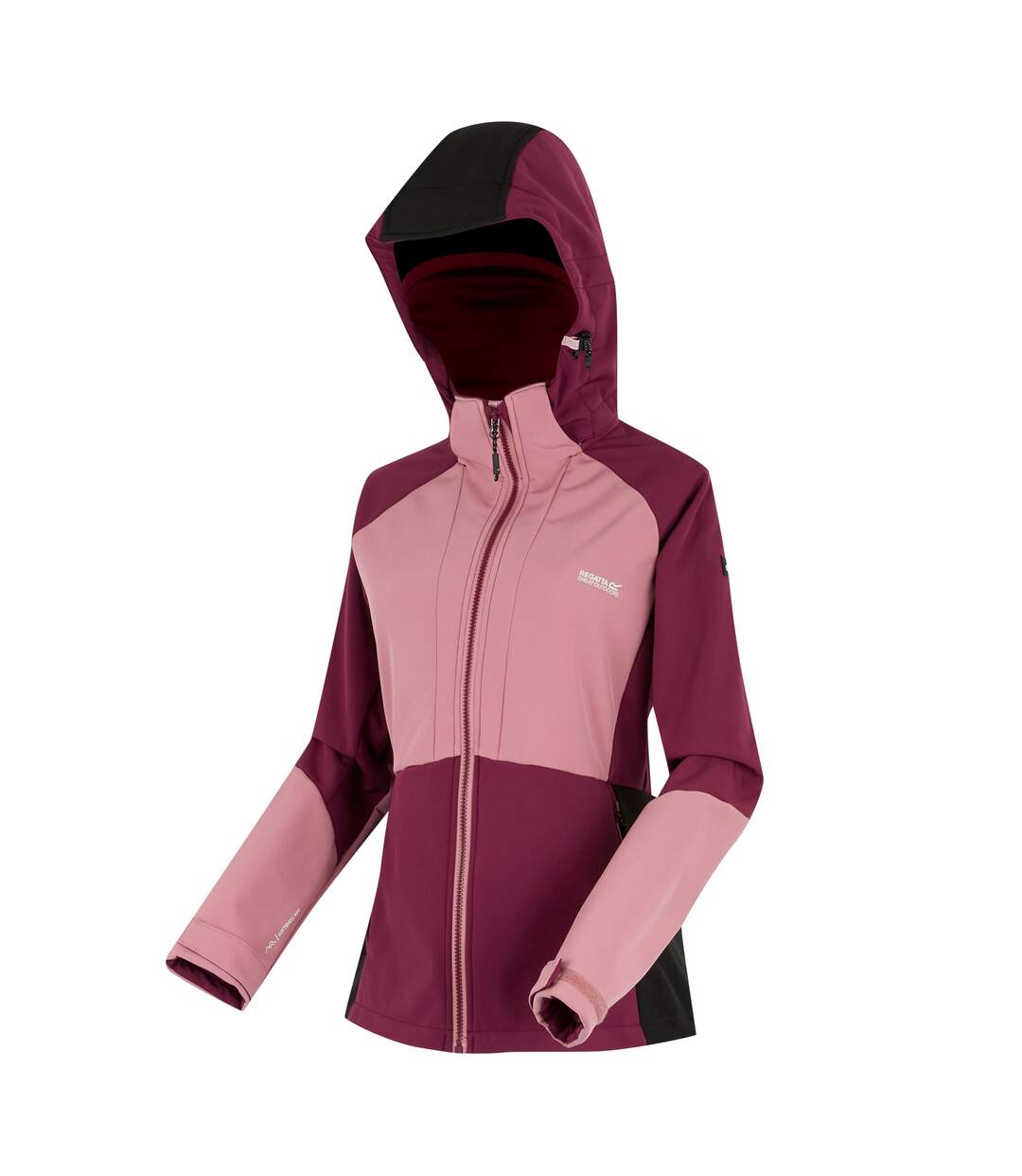 Veste Softshell Desoto Femme Rouge Sombre Vieux Rose Noir Regatta-3