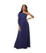 Krisp Womens/Ladies Grecian Maxi Dress (Navy)