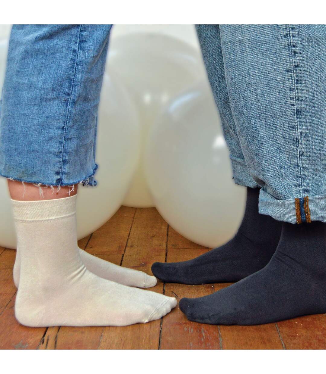 4 Pr Chaussettes Femme Bambou Respirantes-3