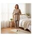 OZABI Pantoufles Ouvertes Femme, Suédine Synthétique, Col Fourrure-5