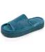 Isotoner Chaussons Mules ouvertes femme velours, plateforme 3,5 cm-1