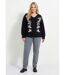 Pull col V avec broderies fleurs-3