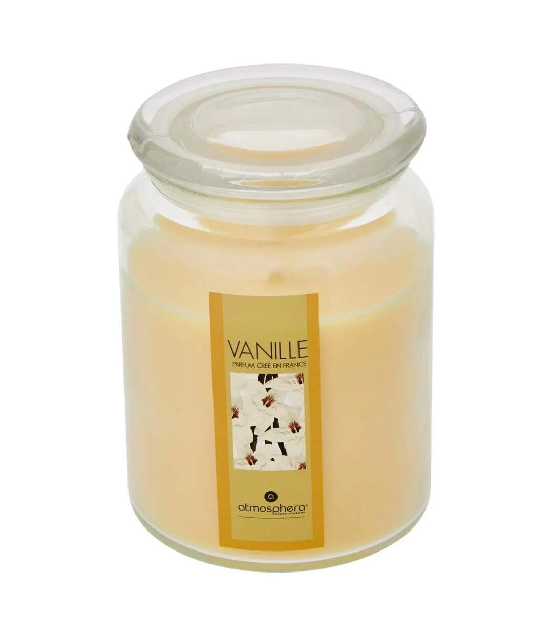 Bougie Parfumée en Verre Couvercle 510g Vanille-1