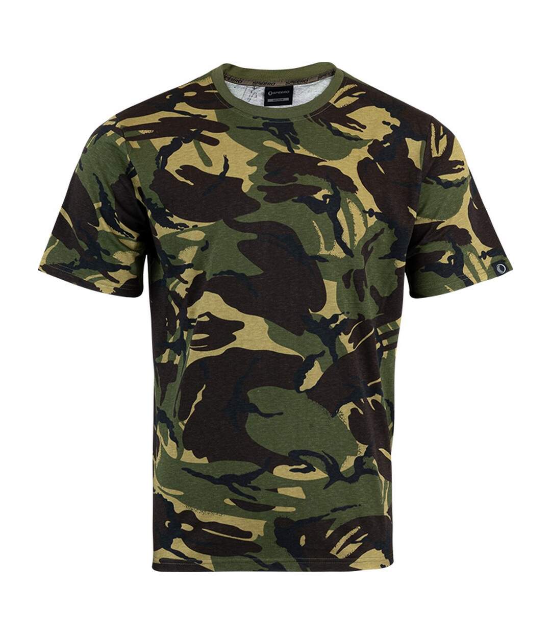 Mens Camo Cotton T-shirt Camo Green Speero-1