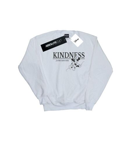 Disney Sweatshirt Womens/Ladies Minnie Mouse Kindness Is Rich (Blanc) - UTBI28369