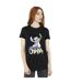 Disney Womens/Ladies Lilo And Stitch Ohana Graffiti Cotton Boyfriend T-Shirt (Noir) - UTBI30298-2