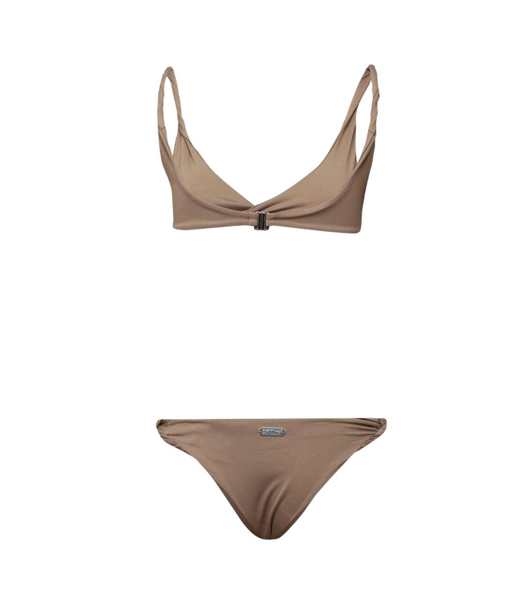Womens/ladies Minimalist Bikini Beige Off White-3