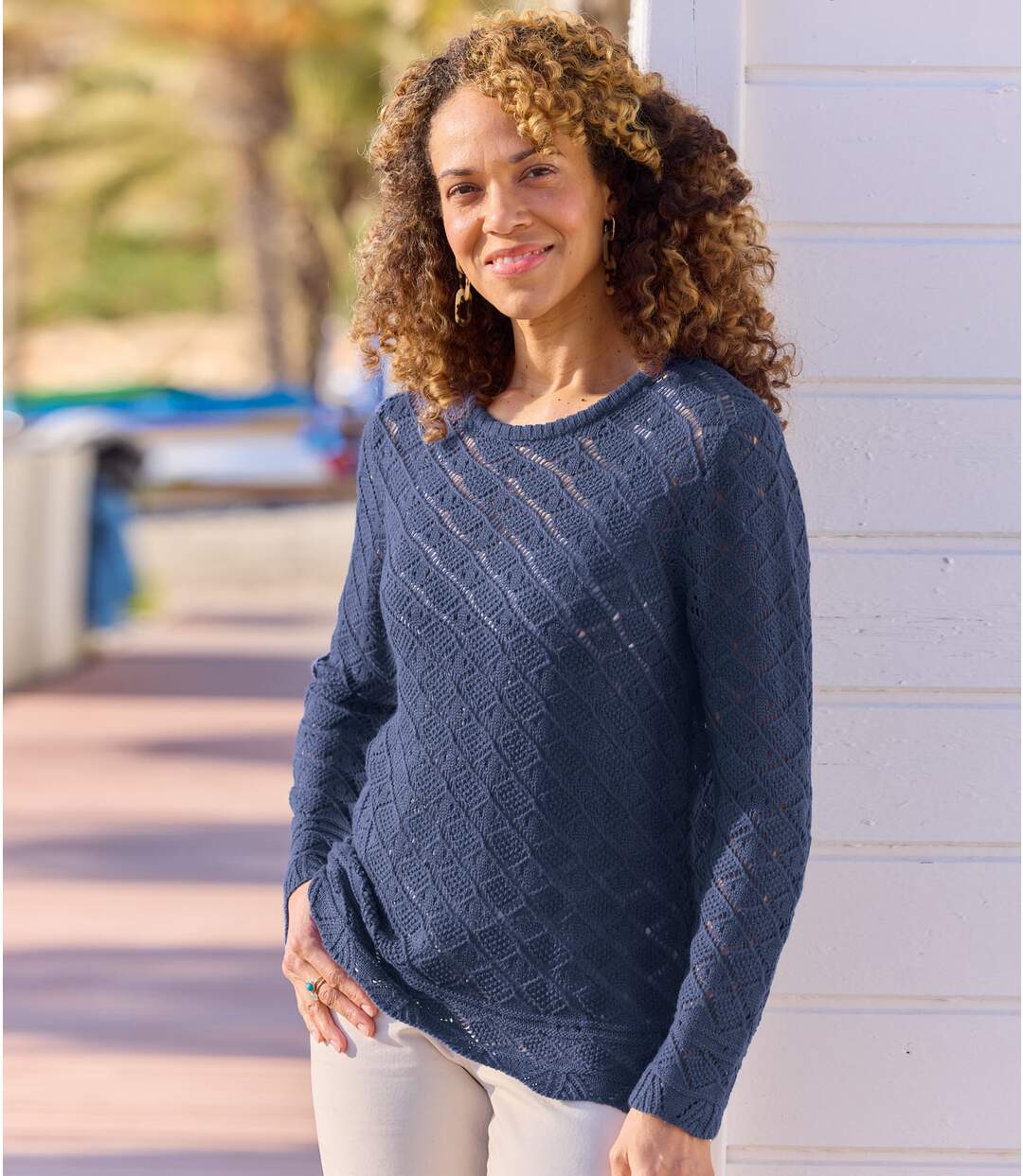 Pull Crochet Printanier-1