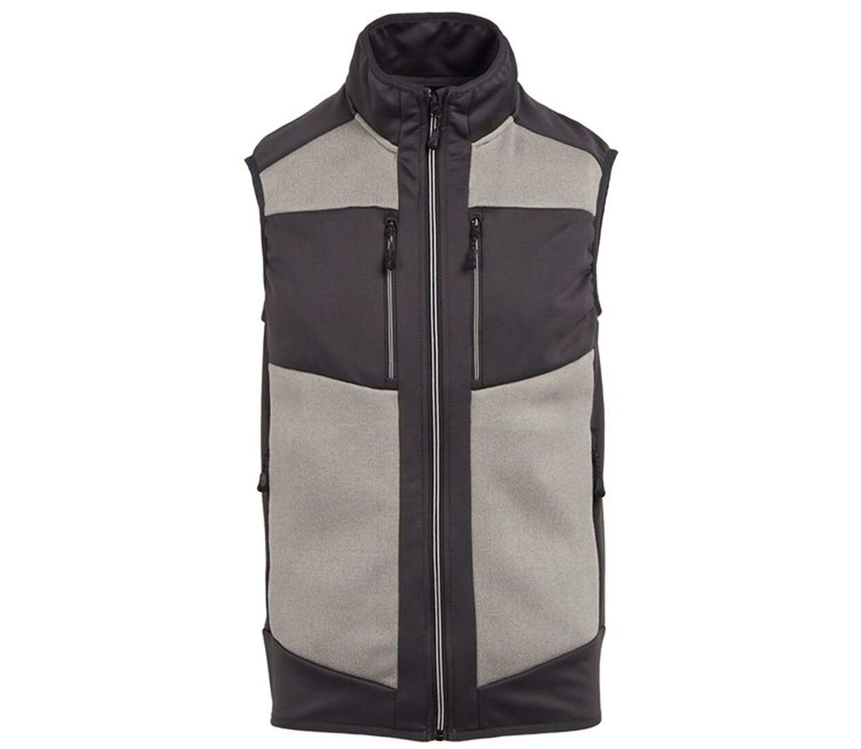 Gilet sans manches hybride extensible - TRA914 - gris mineral et gris foncé-1