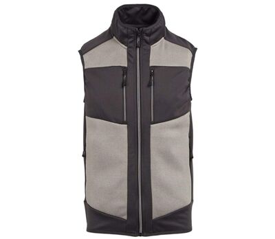 Gilet sans manches hybride extensible - TRA914 - gris mineral et gris foncé