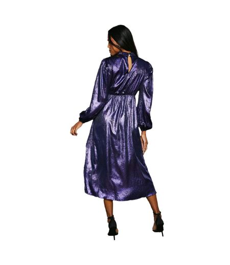 Robe mi-longue femme bleu marine Principles