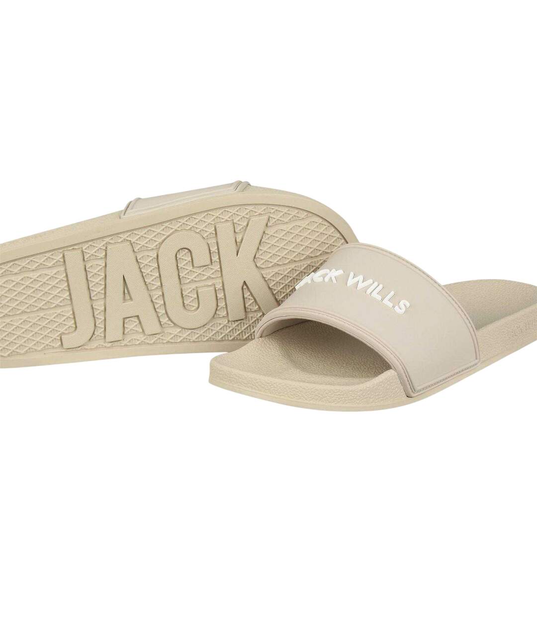 Mens Logo Sliders Off White Jack Wills-4