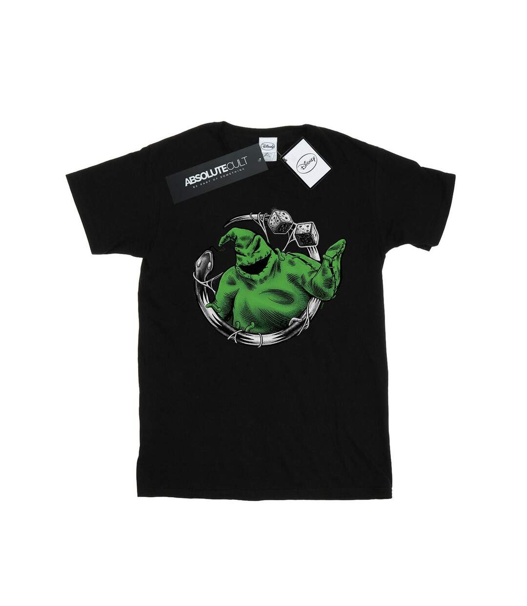 Disney Womens/Ladies Nightmare Before Christmas Roll The Dice Cotton Boyfriend T-Shirt (Noir) - UTBI41587-1