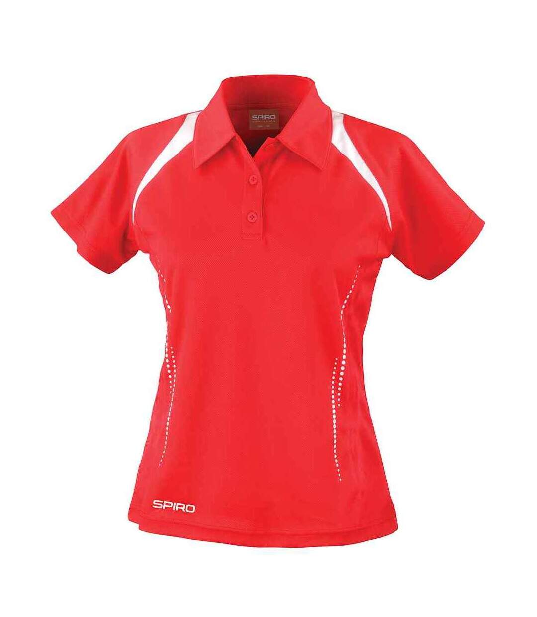 Polo team spirit femme rouge / blanc Spiro-1