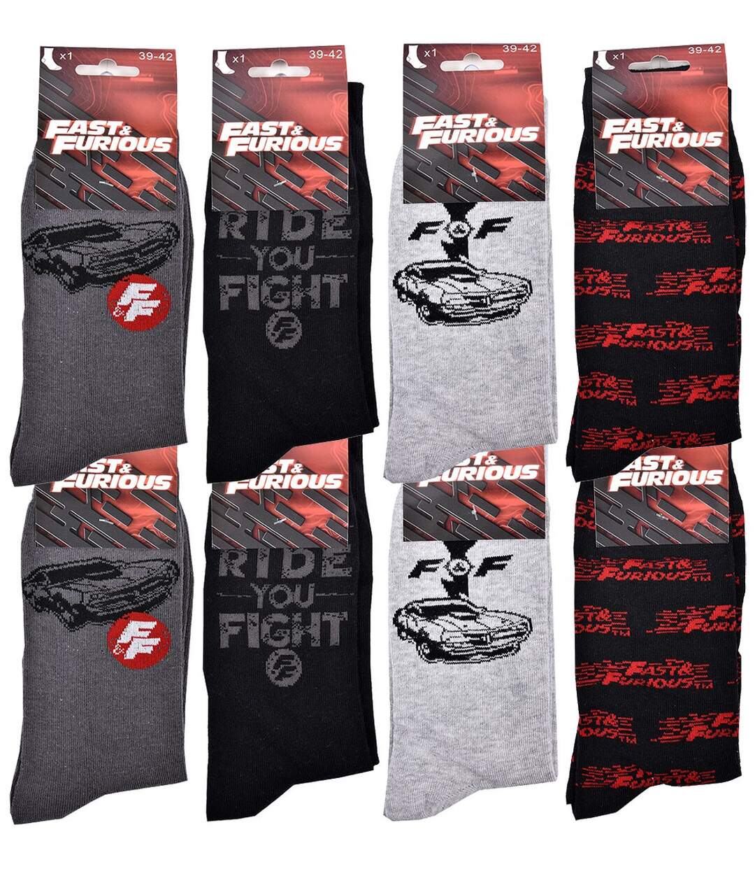 Chaussettes Pack HOMME FAST AND FURIOUS Pack de 8 Paires 1587-4