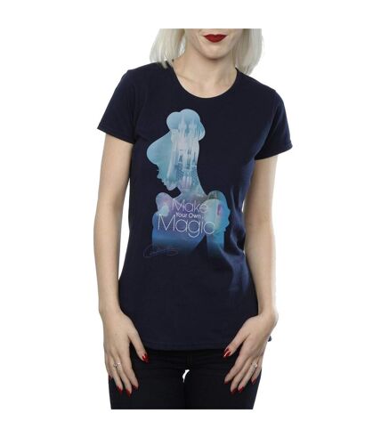 Disney Princess - T-shirt CINDERELLA FILLED SILHOUETTE - Femme (Bleu marine foncé) - UTBI36742
