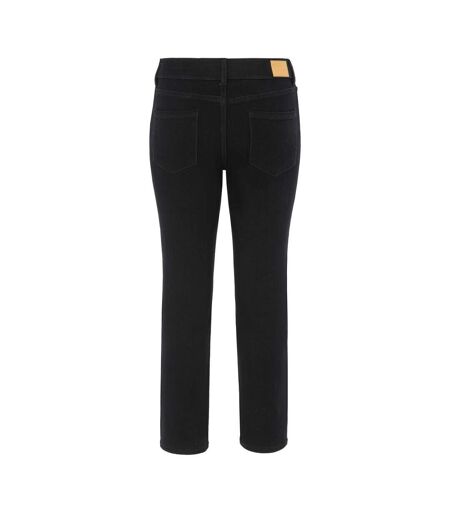 Womens/ladies Plain Slim Jeans Black Firetrap