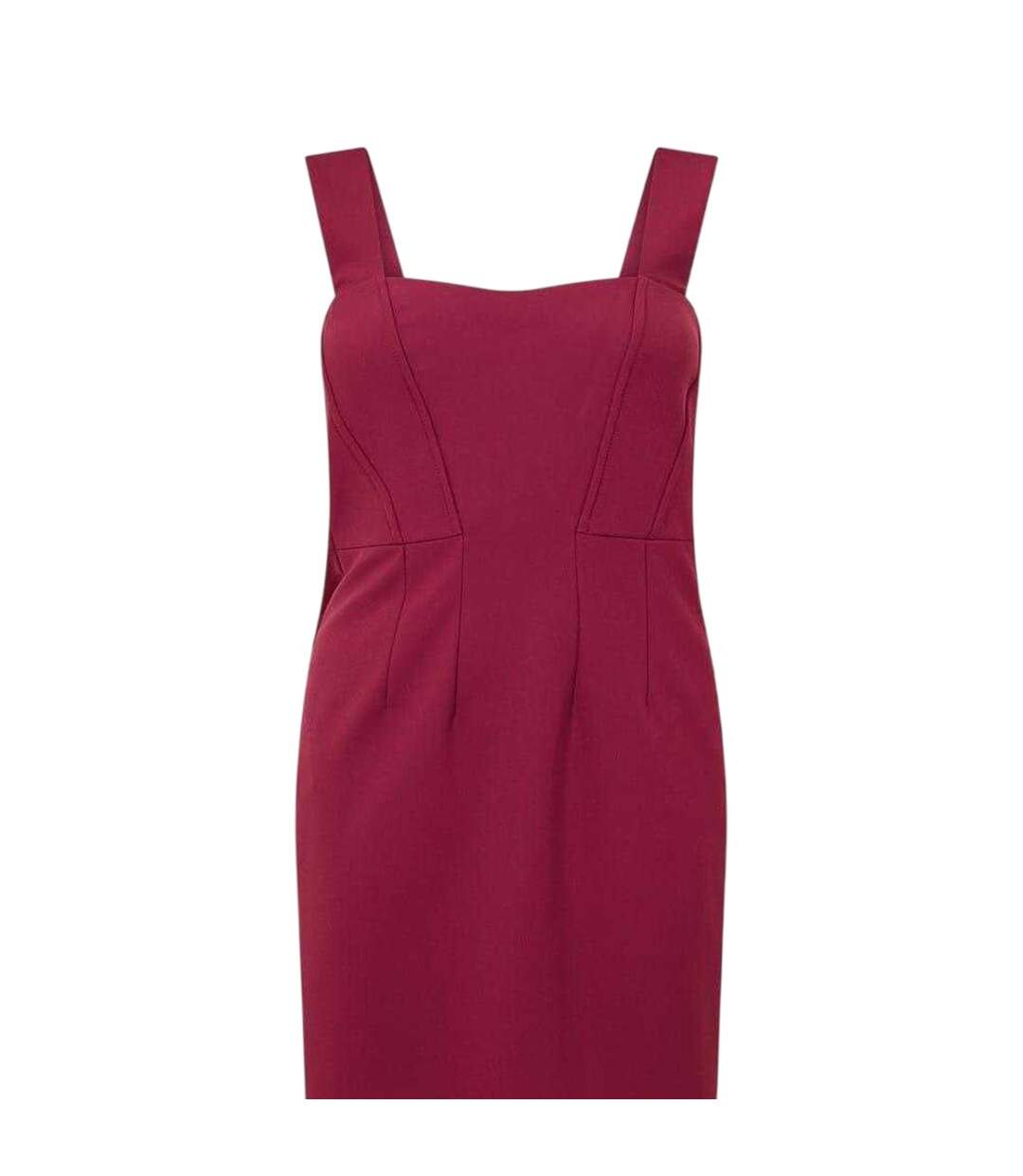 Womens/ladies Dizena Sweetheart Midi Dress Dark Red Boss-3