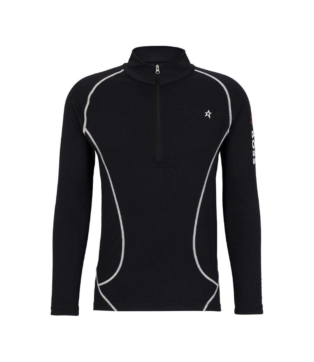 Mens Long-sleeved Sweatshirt Black Boss-2