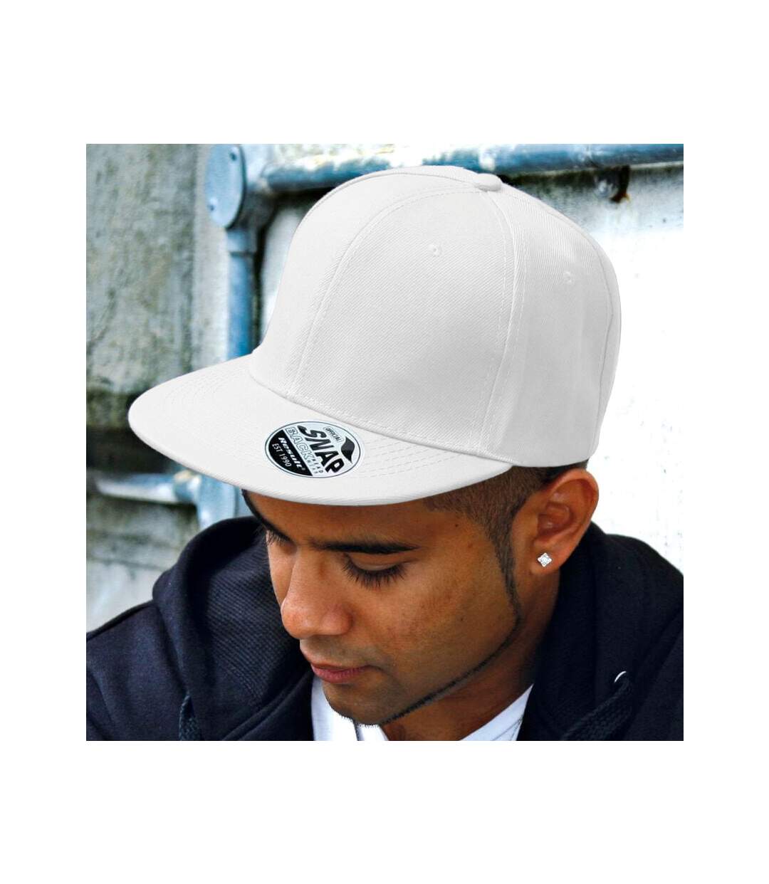 Lot de 2  casquettes bronx adulte blanc Result-2