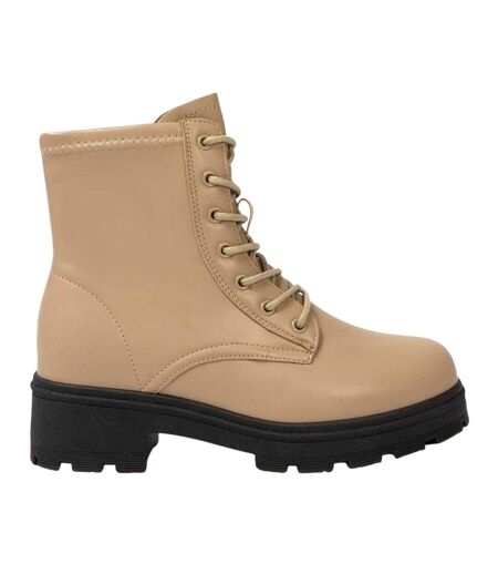 Bottines Motif/style Motard Femme Marron Clair I Saw It First