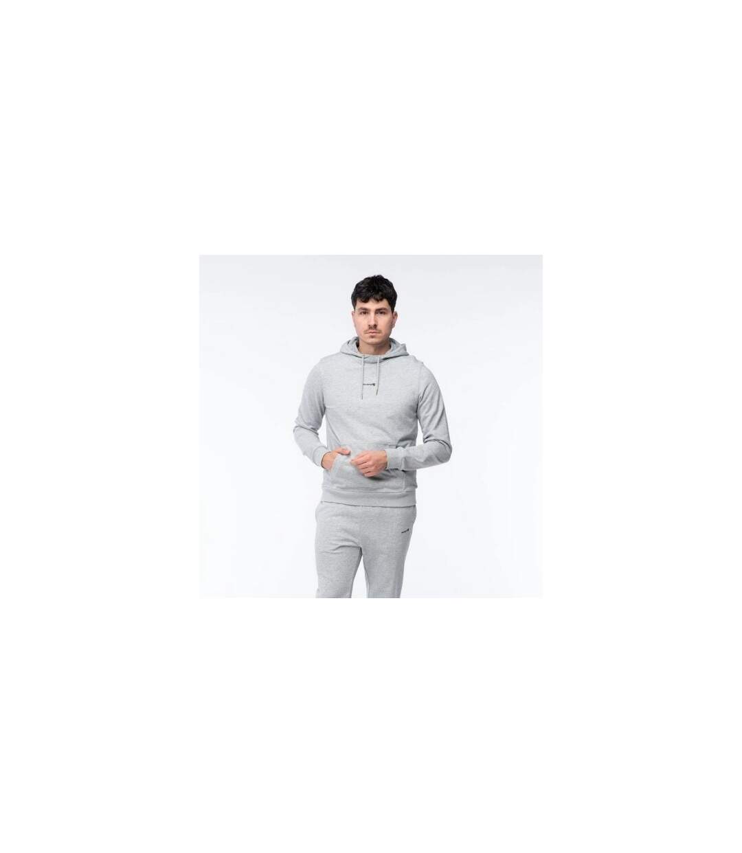 Mens Iben Pullover Hoodie Grey Iguana-1