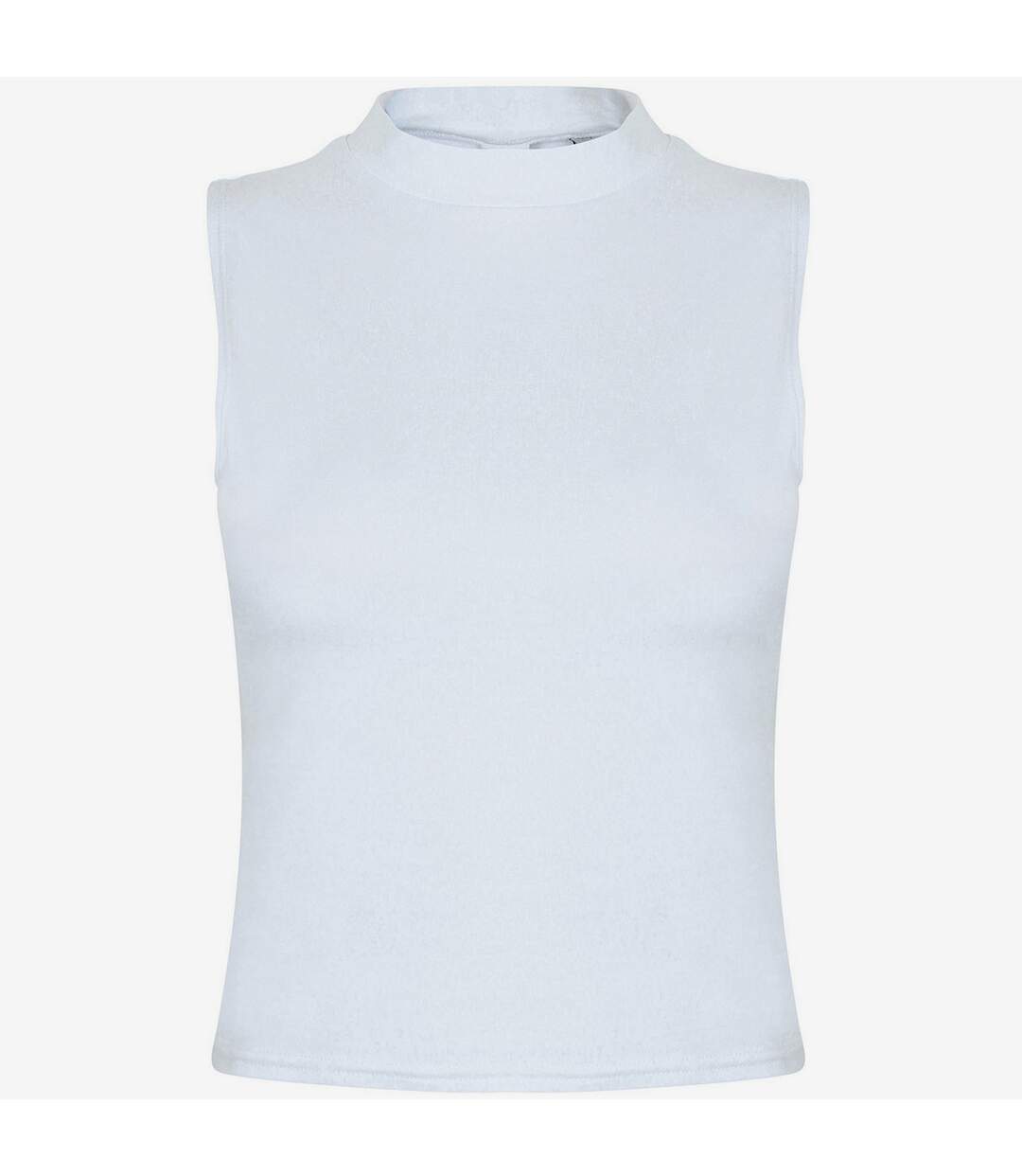 Womens/ladies high-neck tank top white SF