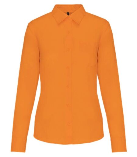 Chemise popeline manches longues - Femme - K549 - orange