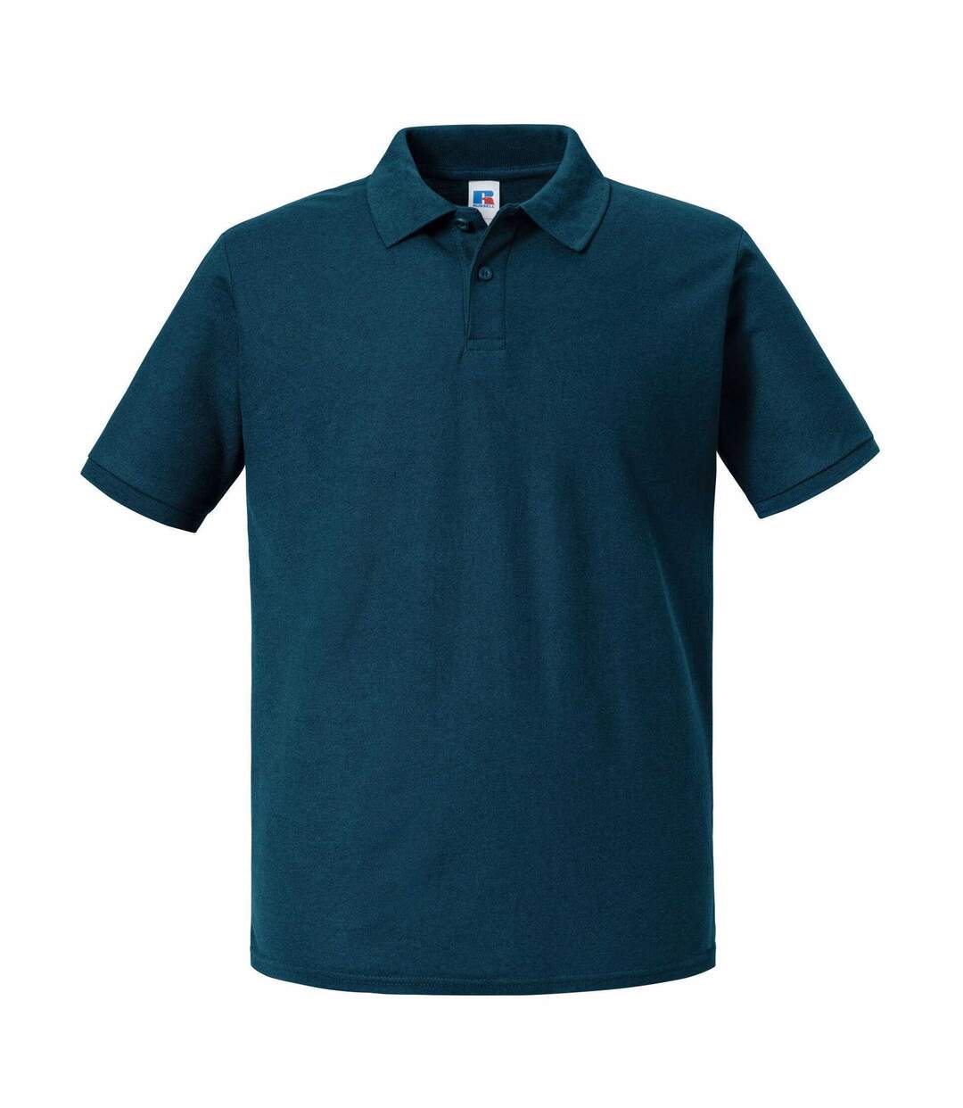 Mens Authentic Eco Polo Shirt Petrol Blue Russell-1
