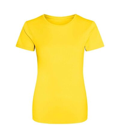 Just cool womens/ladies sports plain t-shirt sun yellow AWDis