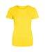 Just cool womens/ladies sports plain t-shirt sun yellow AWDis