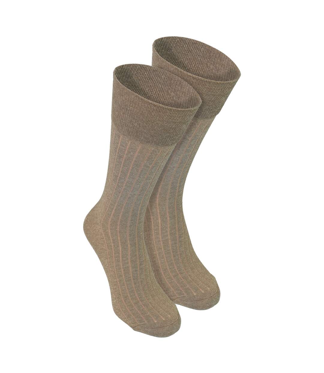 2 Pairs Mens Organic Cotton Camel Wool Socks - Warm Comfort for Everyday Wear-3