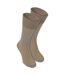 2 Pairs Mens Organic Cotton Camel Wool Socks - Warm Comfort for Everyday Wear-3