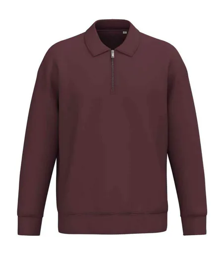 Unisex Adult Quarter Zip Sweatshirt Dark Cherry Native Spirit