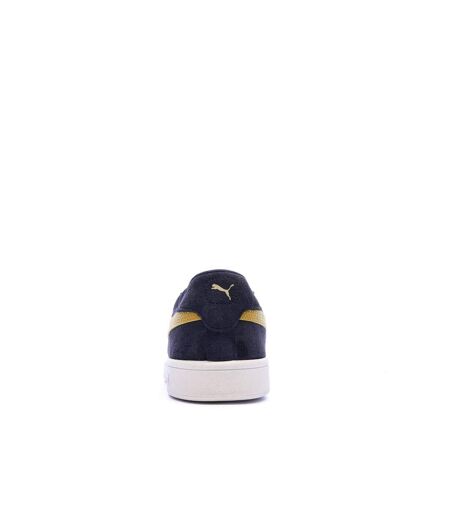 Baskets marine/jaune homme puma smash 3.0