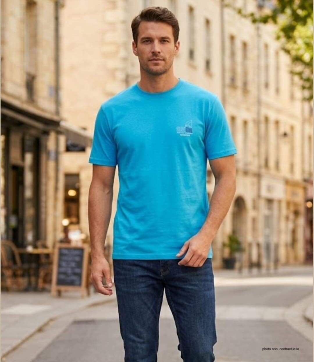 CHALLENGER TEE3007D - Tee-shirt imprimé manches courtes en pur coton jersey respirant-5