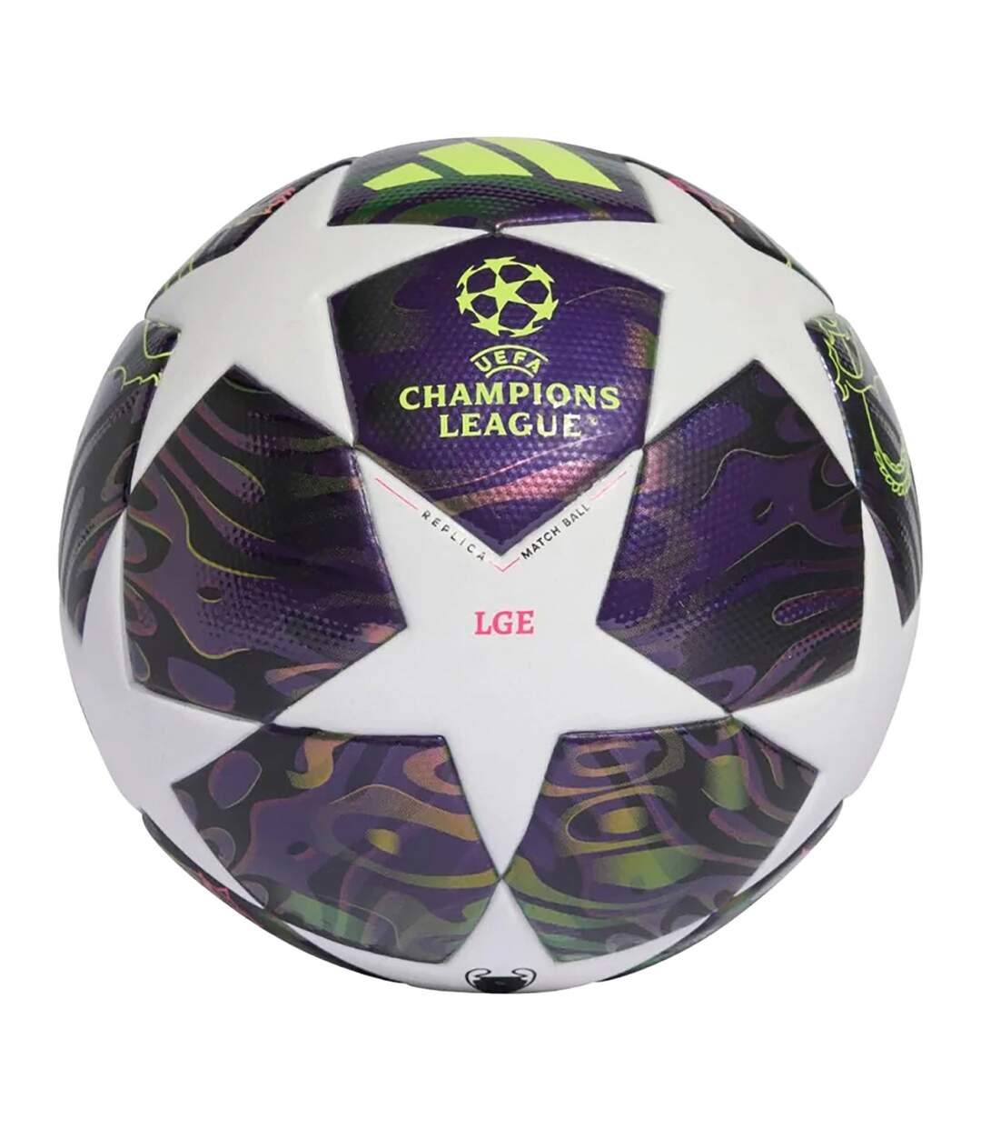 Ballon De Foot Motif/style Ligue Des Champions De L´uefa Taille 5 Violet Blanc Adidas-2