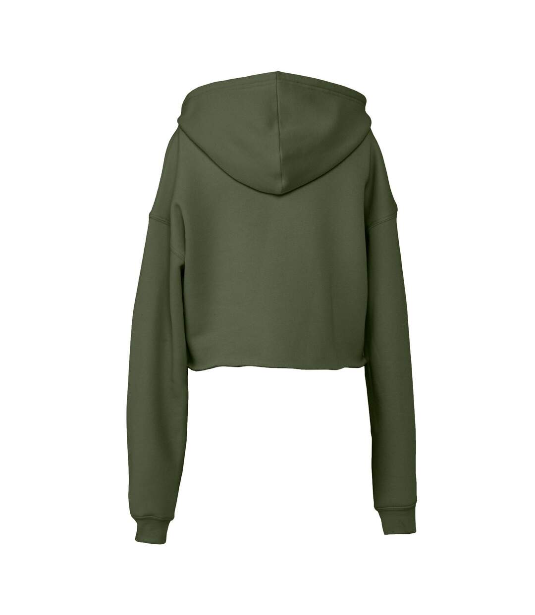 Sweat court à capuche femme vert kaki Bella + Canvas