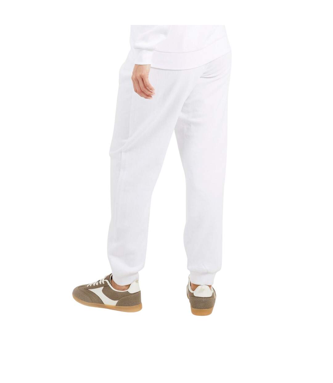 Unisex Adult Plain Jogging Bottoms White Brave Soul-3